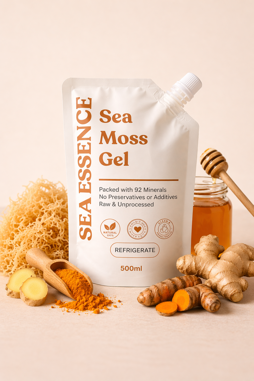 Honey, Turmeric And Ginger Sea Moss Gel